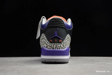 BLACK RETRO - PURPLE COURT JORDAN 3 1018